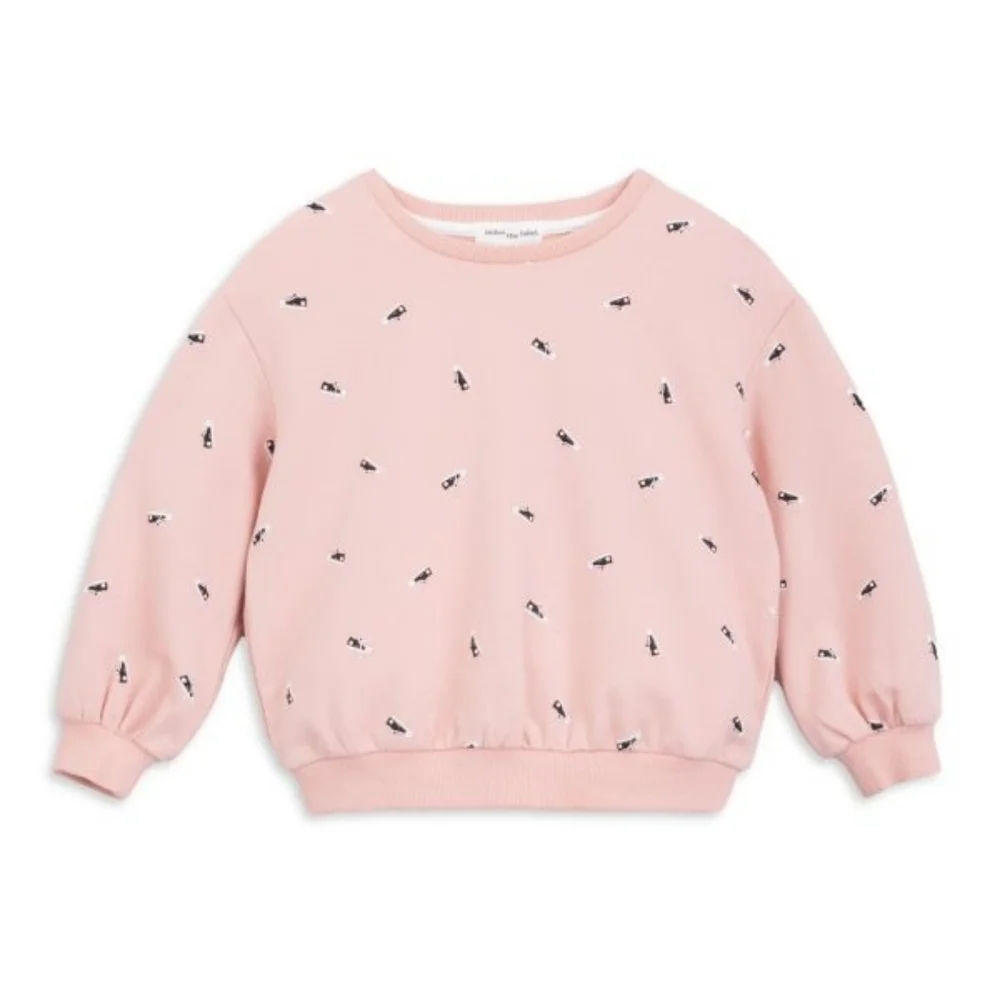 Miles the Label‎ Little Girl's Sneaker Pink Sweatshirt Size 3 - Organic Cotton